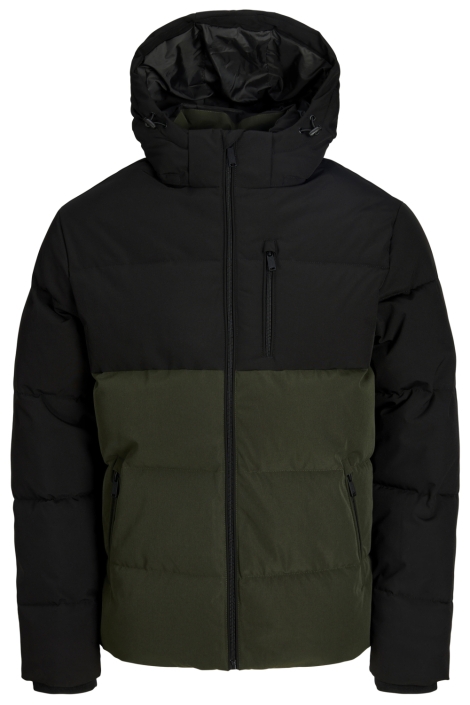 Jack & Jones groene heren jas | Vooraanzicht