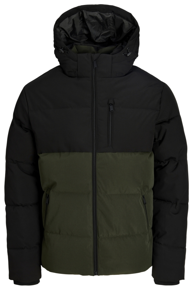 Jack & Jones groene heren jas | Vooraanzicht