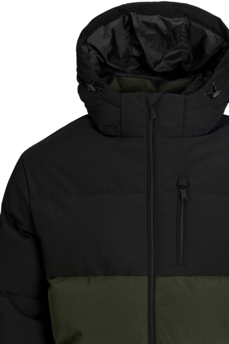 Jack & Jones groene heren jas | Close up