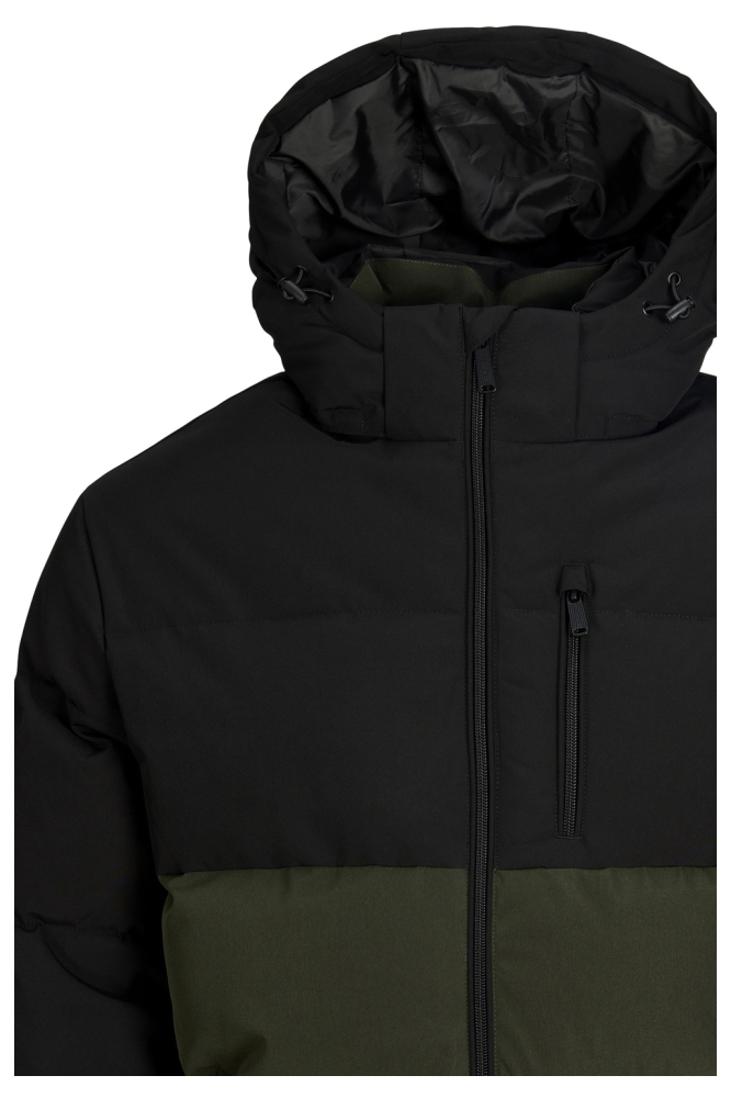 Jack & Jones groene heren jas | Close up