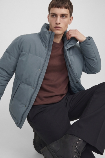 Jack & Jones jjesoho puffer collar aw26 sn Grijs