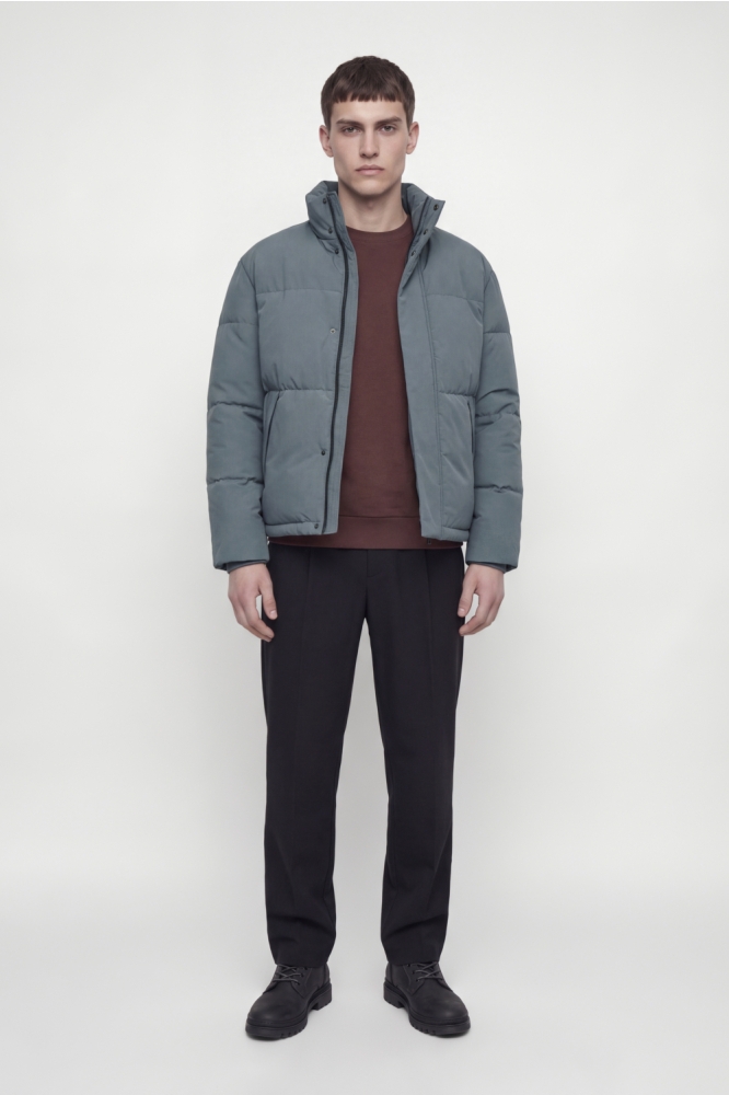 Jack & Jones grijze heren jas | Model
