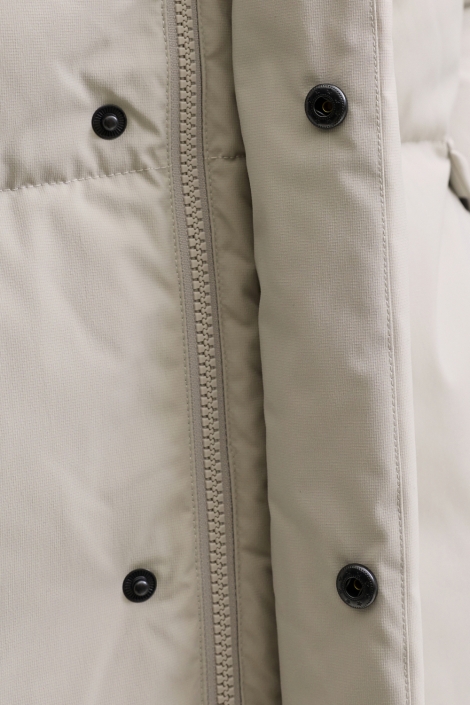 Jack & Jones ecru heren jas | Close up