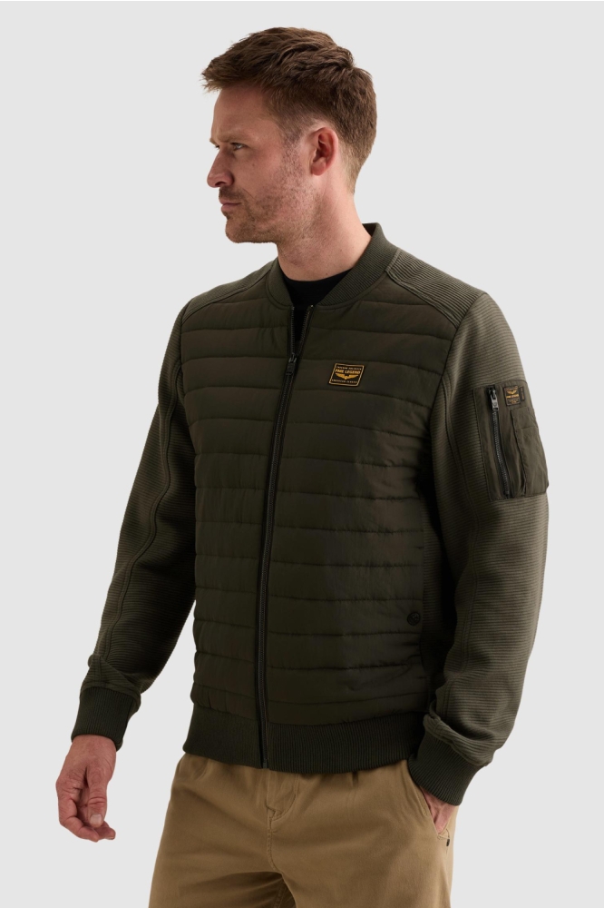 PME legend groene heren jas | Model vooraanzicht