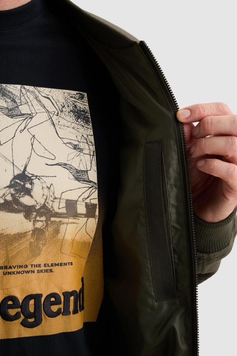 PME legend groene heren jas | Close up