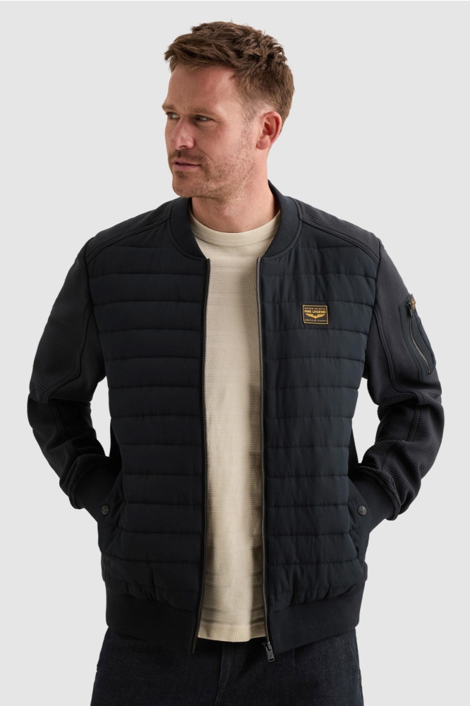PME legend blauwe heren jas | Model vooraanzicht