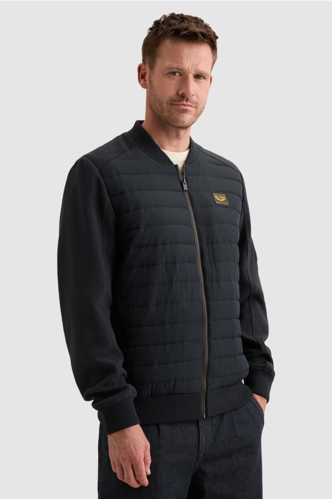 PME legend blauwe heren jas | Model vooraanzicht