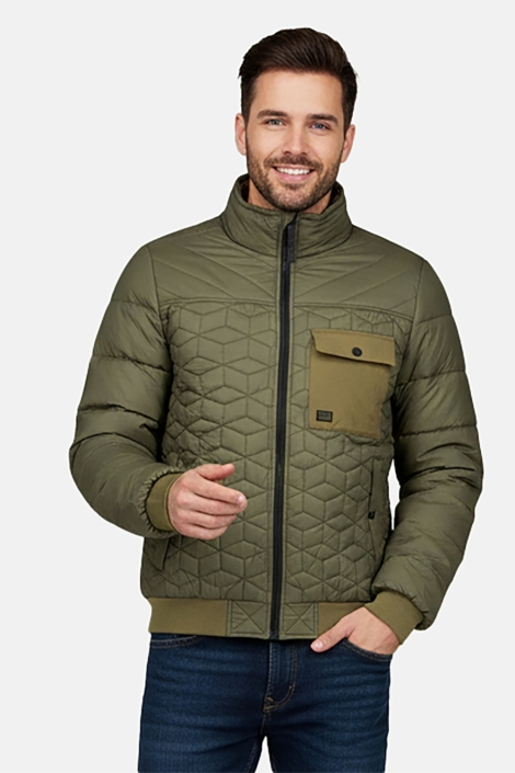 Cars groene heren jas | Model vooraanzicht