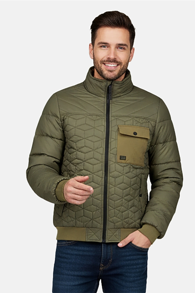 Cars groene heren jas | Model vooraanzicht