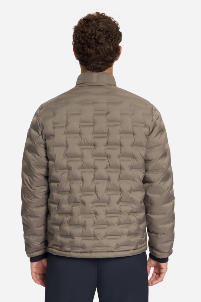 NO-EXCESS camel heren jas | Model achteraanzicht