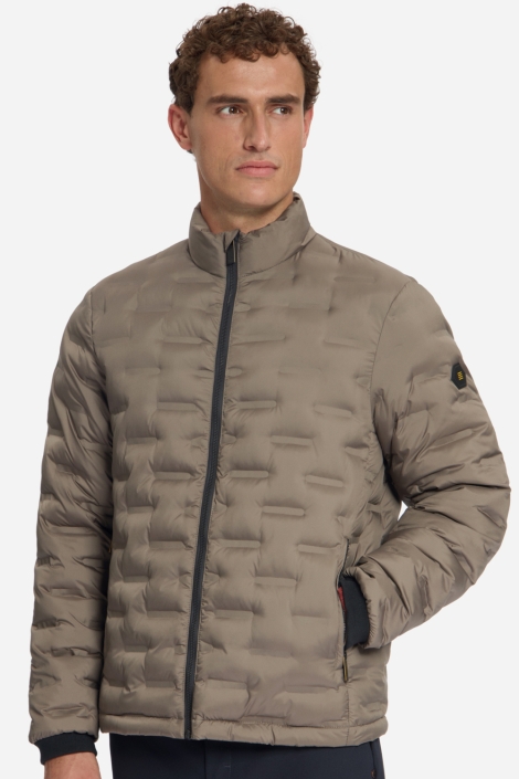 NO-EXCESS camel heren jas | Model vooraanzicht