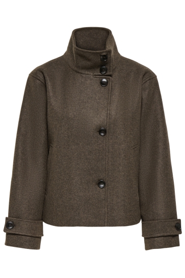 Only Jas ONLVELA HIGH NECK JACKET OTW 15388823 Hot Fudge/MELANGE