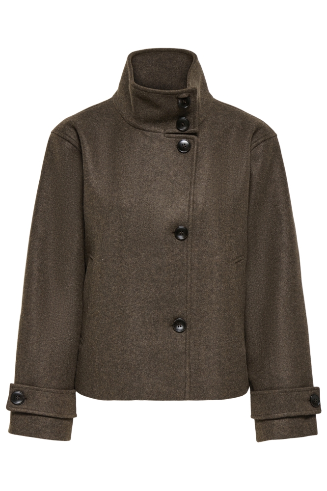 Only bruine dames jas | Vooraanzicht