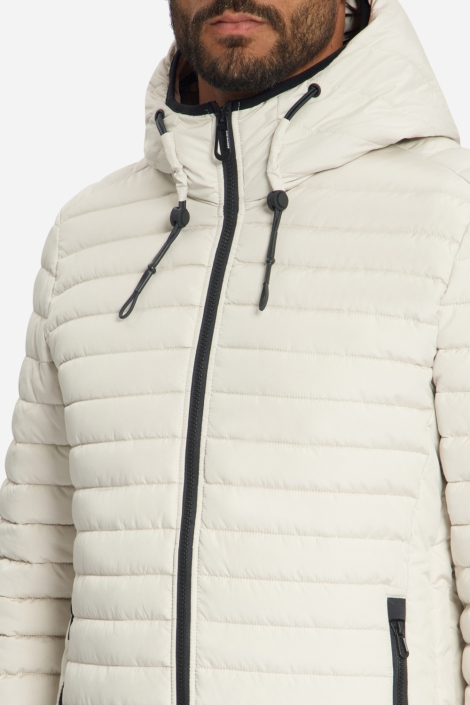 NO-EXCESS ecru heren jas | Close up