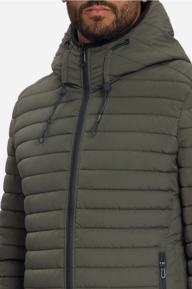 NO-EXCESS groene heren jas | Close up
