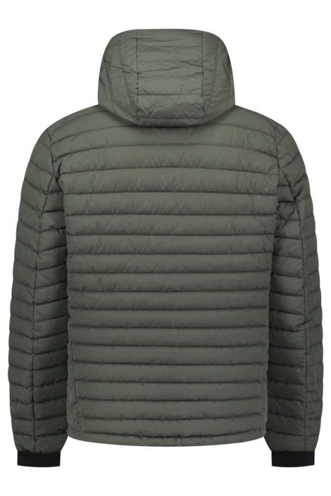 NO-EXCESS groene heren jas | Achteraanzicht