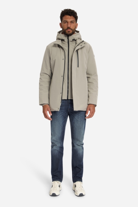 NO-EXCESS taupe heren jas | Model