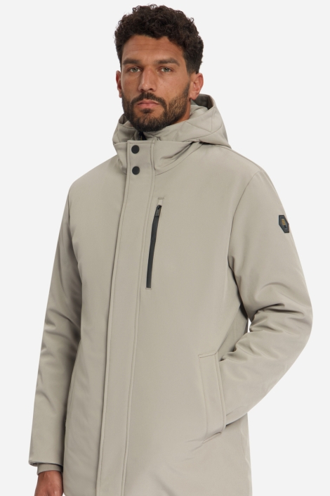 NO-EXCESS taupe heren jas | Close up