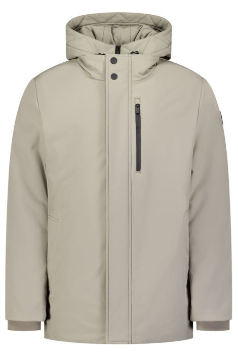 NO-EXCESS taupe heren jas | Vooraanzicht