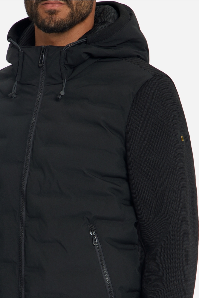 NO-EXCESS zwarte heren jas | Close up
