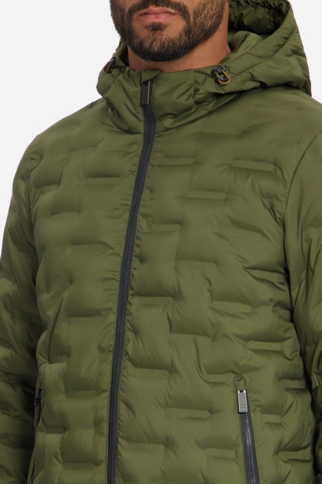 NO-EXCESS groene heren jas | Close up