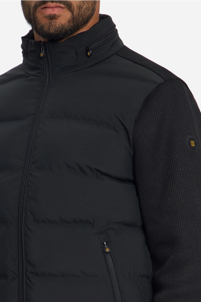 NO-EXCESS zwarte heren jas | Close up