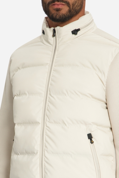 NO-EXCESS ecru heren jas | Close up