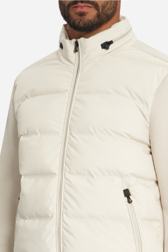 NO-EXCESS ecru heren jas | Close up