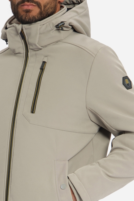 NO-EXCESS taupe heren jas | Close up