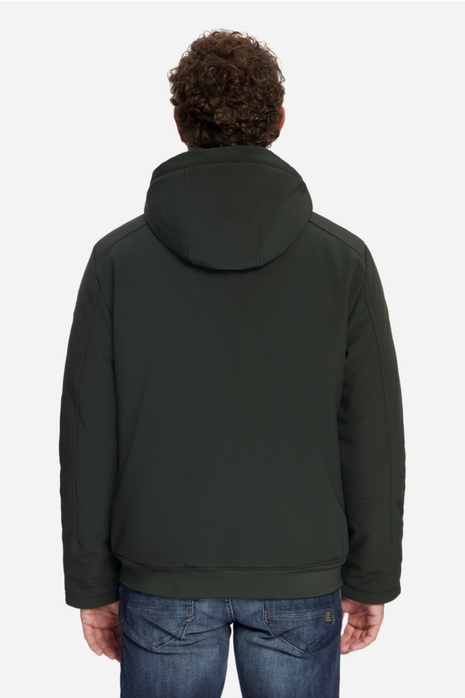 NO-EXCESS groene heren jas | Model achteraanzicht