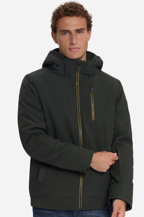 NO-EXCESS groene heren jas | Model vooraanzicht