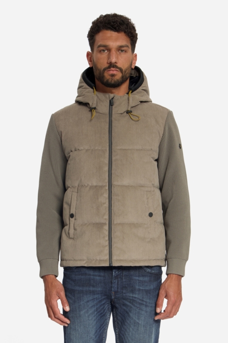 NO-EXCESS camel heren jas | Model vooraanzicht