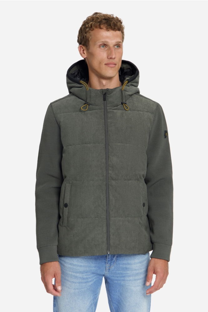 NO-EXCESS groene heren jas | Model vooraanzicht