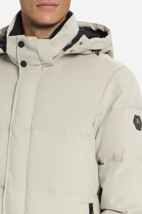 NO-EXCESS ecru heren jas | Close up