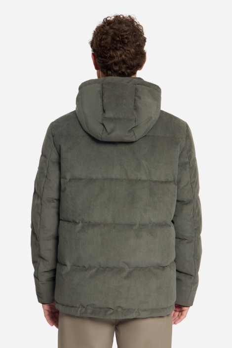NO-EXCESS groene heren jas | Model achteraanzicht