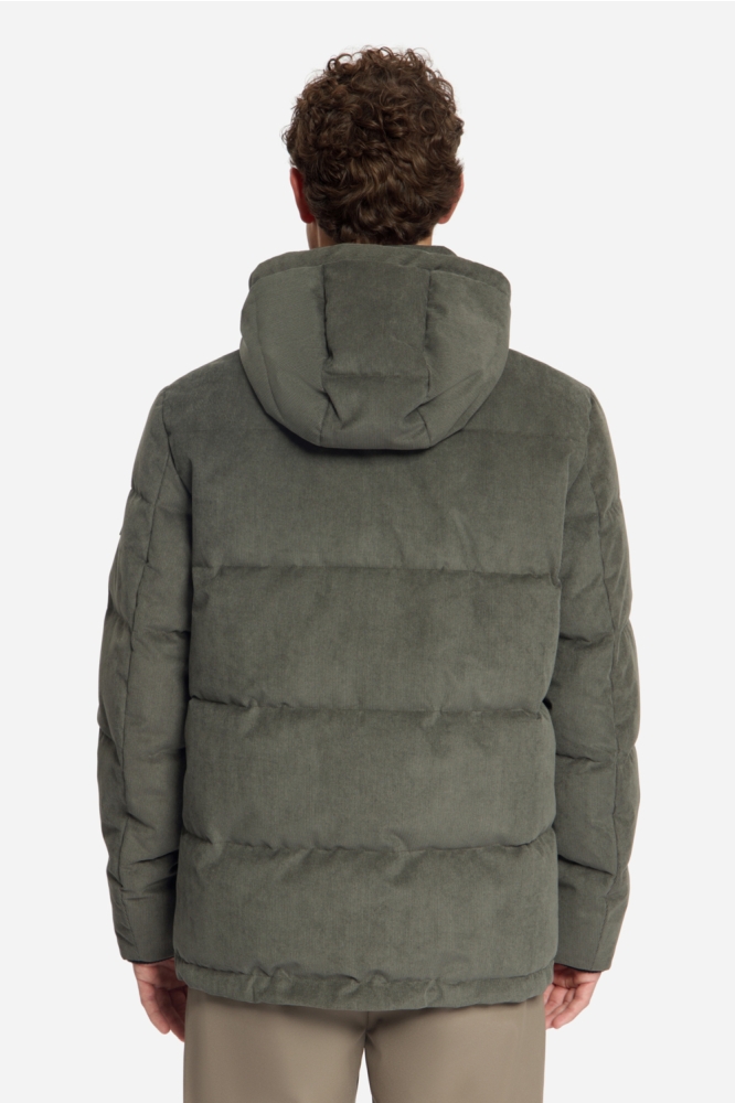 NO-EXCESS groene heren jas | Model achteraanzicht