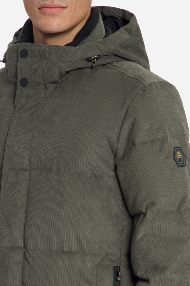 NO-EXCESS groene heren jas | Close up
