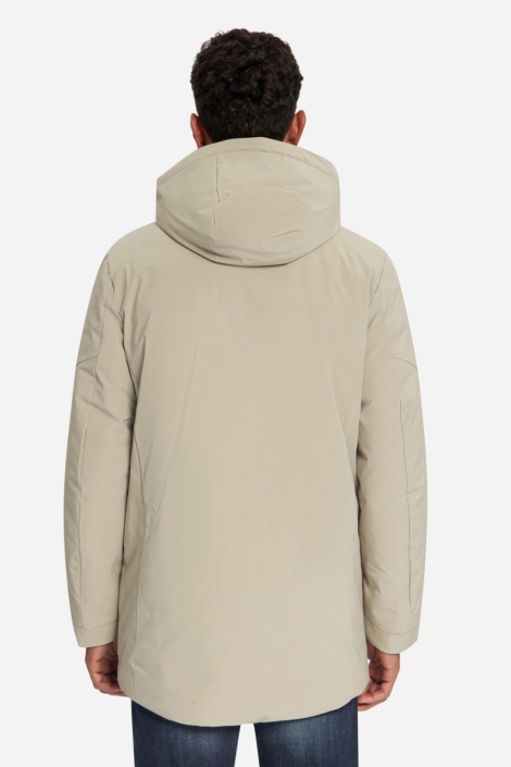 NO-EXCESS beige heren jas | Model achteraanzicht