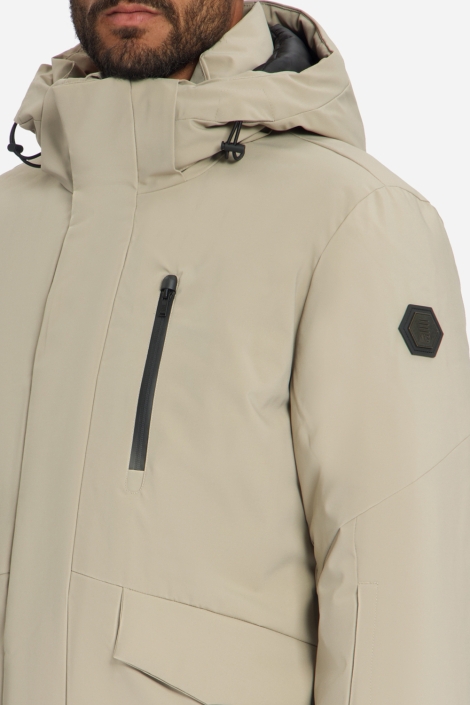NO-EXCESS beige heren jas | Close up