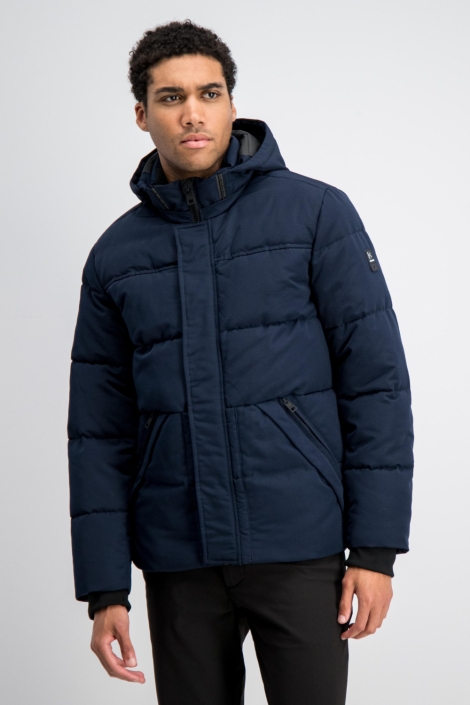 Gabbiano blauwe heren jas | Model vooraanzicht