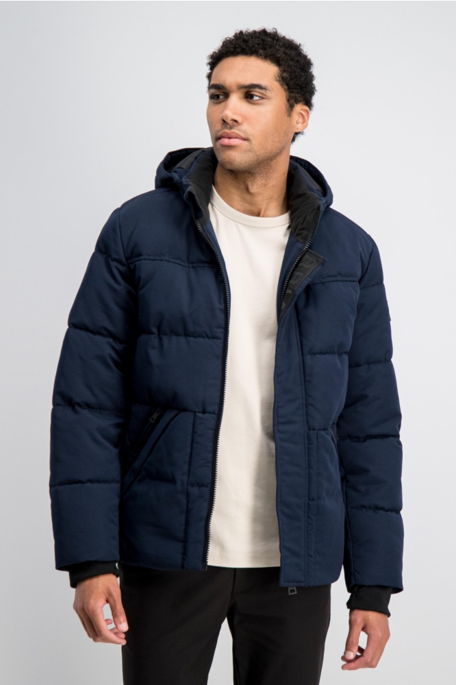 Gabbiano blauwe heren jas | Model vooraanzicht