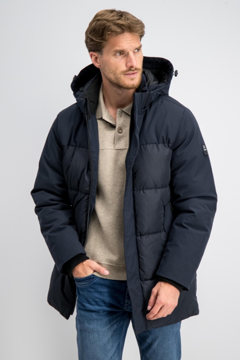 Gabbiano blauwe heren jas | Model vooraanzicht