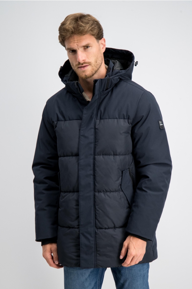 Gabbiano blauwe heren jas | Model vooraanzicht
