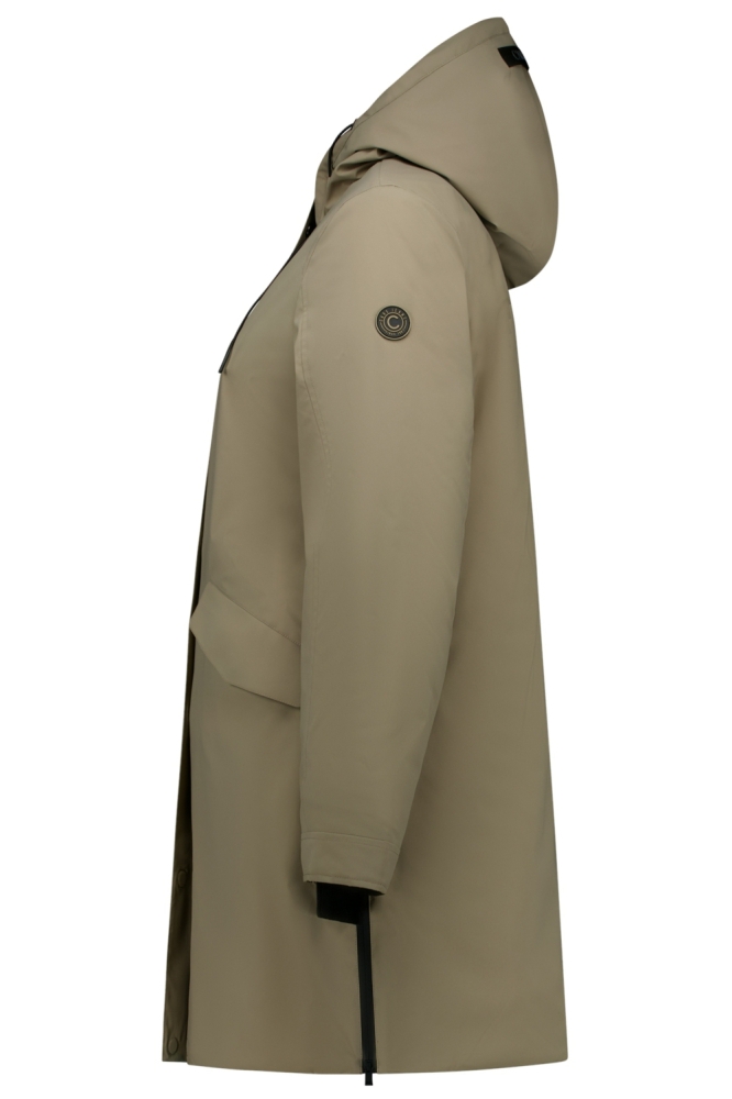 Cars taupe dames jas | Zijaanzicht