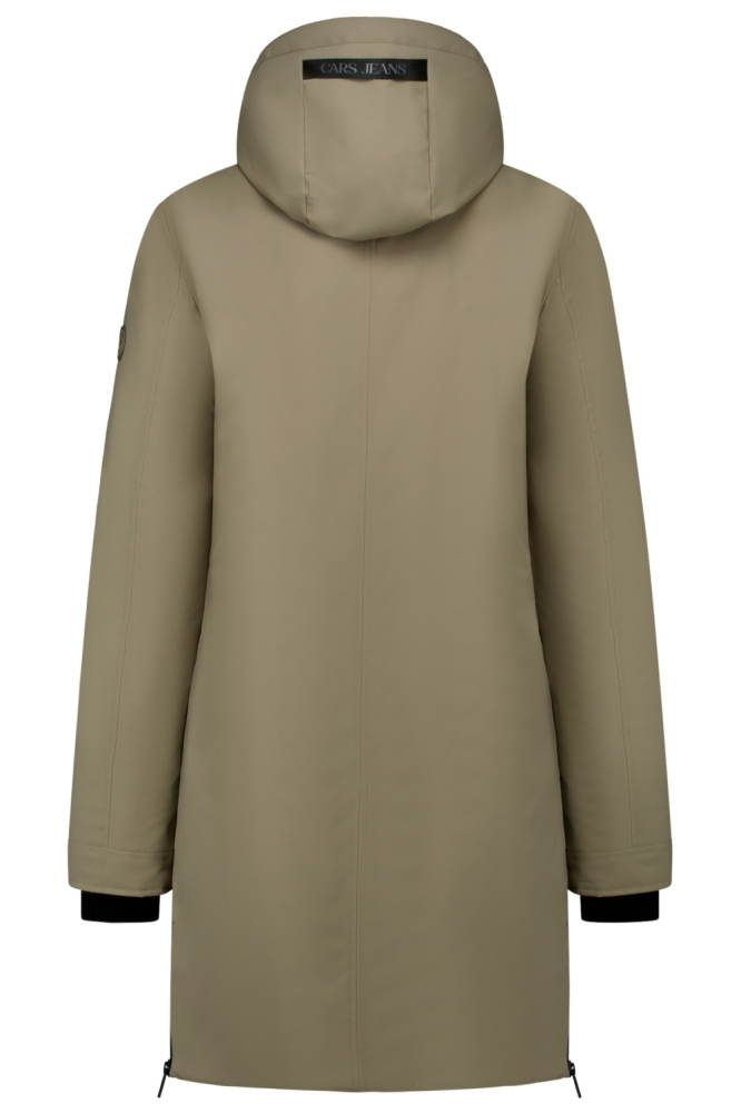 Cars taupe dames jas | Achteraanzicht
