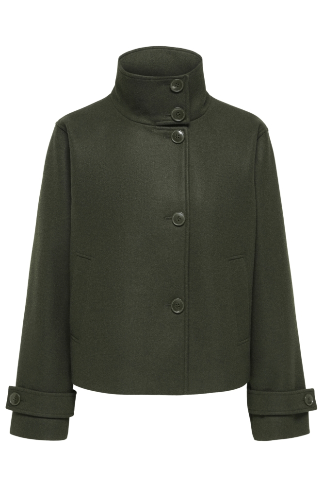 Only groene dames jas | Vooraanzicht