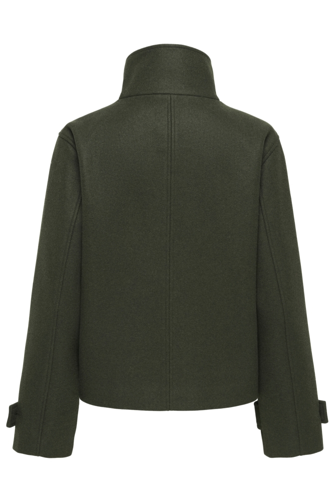 Only groene dames jas | Achteraanzicht