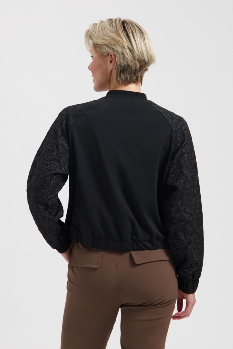 Lady Day zwarte dames vest | Model achteraanzicht