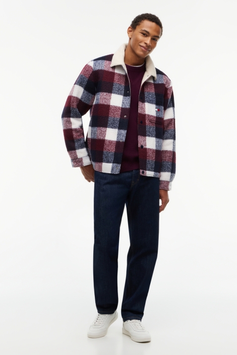 Tommy Jeans blauwe heren jas | Model