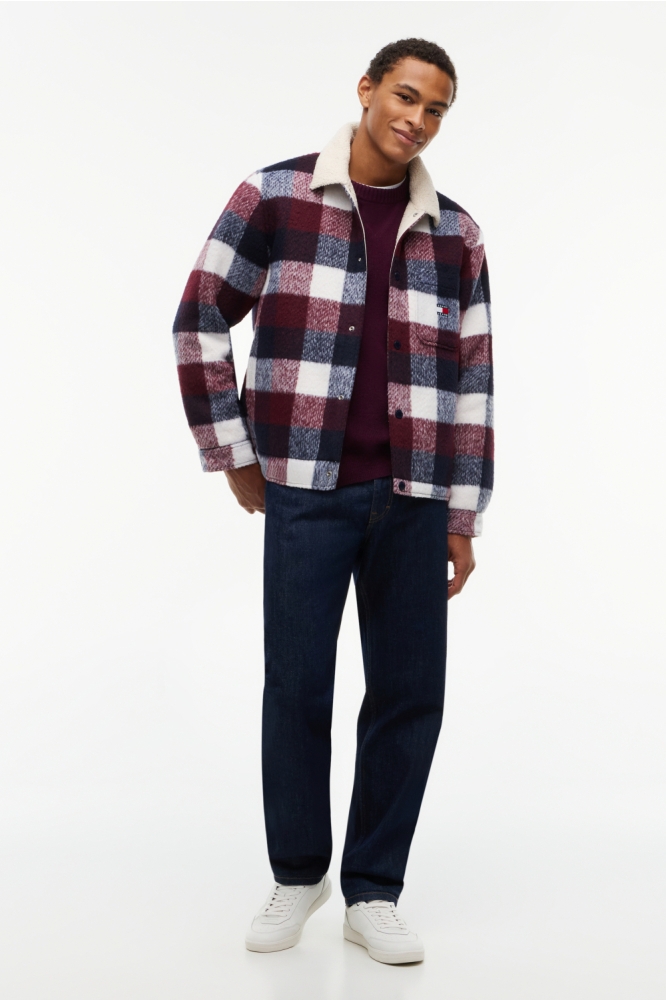 Tommy Jeans blauwe heren jas | Model